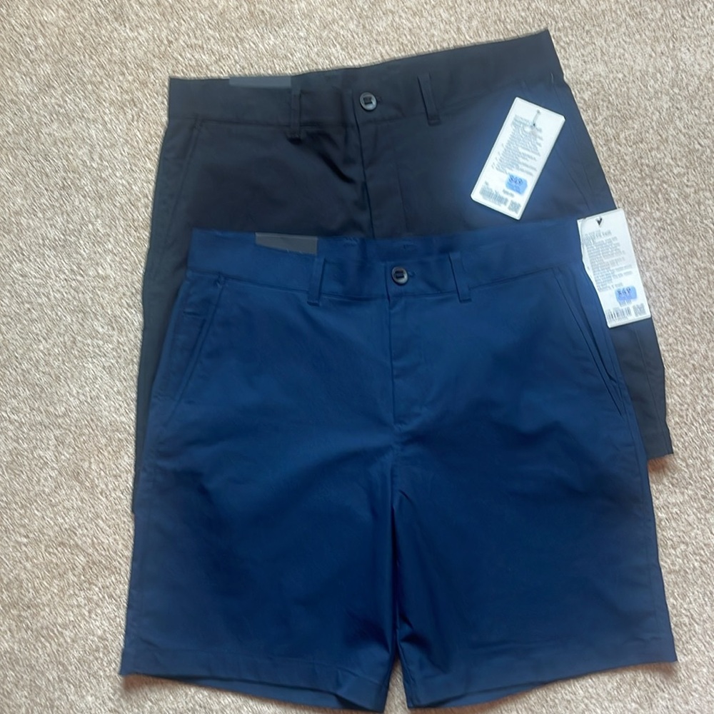 Two pair of Men’s authentic Lululemon shorts - new with tags!